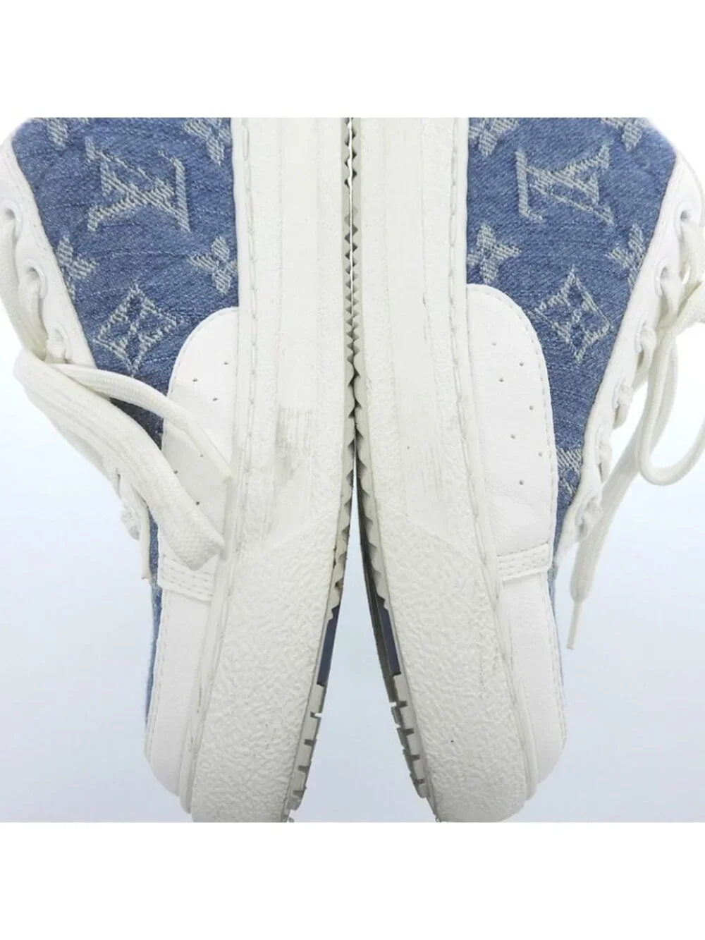 Louis Vuitton Charlie Line Sneakers Shoes White Blue 34.5 - Picture 3 of 6
